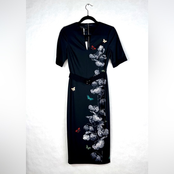 TED BAKER Niliano Narrnia Bodycon Dress - Sz 1 - Picture 5 of 16